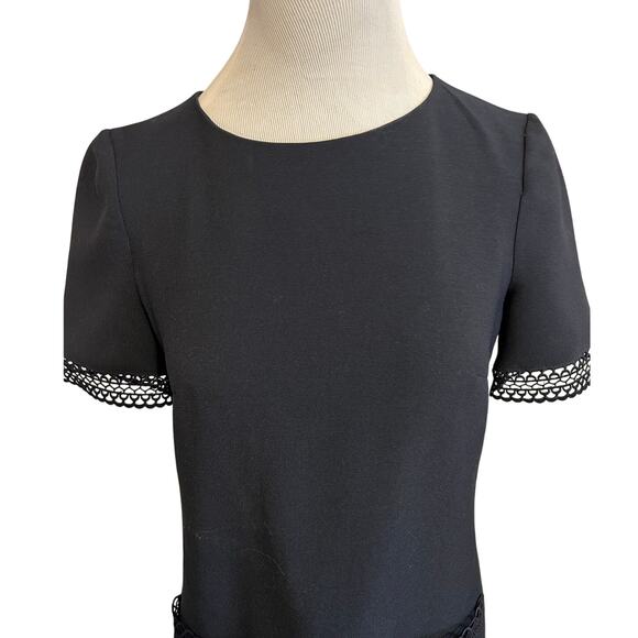 Maggy London Navy Sheath Dress with Crochet Trim and Pockets - Picture 1 of 9